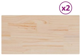 847416 vidaXL Плотове за маси, 2 бр, 90x45x1,7 см, правоъгълни, бор масив