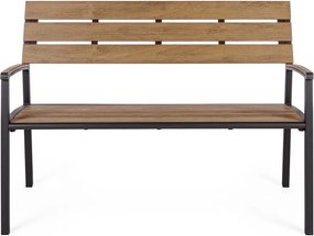 Градинска пейка метална в естествен цвят Isak – Bizzotto