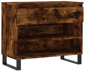 831449 vidaXL Шкаф за обувки, опушен дъб, 70x36x60 см, инженерно дърво