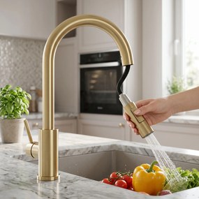 Смесител за кухня Rea Fresh Touch Brush Gold