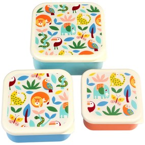 Детски кутии за храна 3 бр. Wild Wonders – Rex London