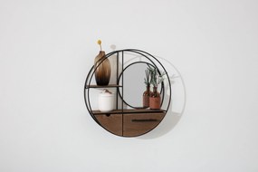 Рафт за стена atmosphera Kiara, Метал и MDF, Ø50 см