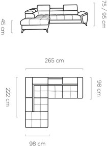 Ъглов диван Cacao-Kyparissi-Right