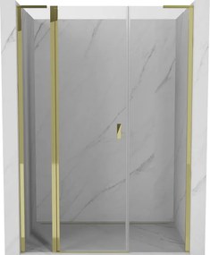 Mexen Mist L врата за душ кабина с отваряне 135 см, прозрачни, златисти - 8A4L-135-001-50-00