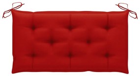 Sonata Възглавница за градинска пейка, червена, 100x50x7 см, плат