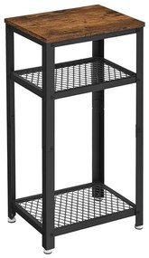 Странична масичка ELDUR кафява/черна