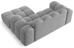 Светлосив шенилов ъглов диван (десен ъгъл) Treno – Cosmopolitan Design