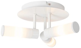 Модерна таванна лампа за баня бяла 3-светлина IP44 - Bath