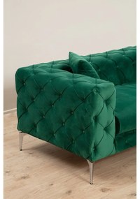Тъмнозелен кадифен диван 237 см Como – Artie