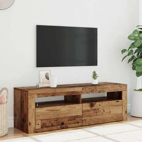 856319 vidaXL ТВ шкаф с LED осветление, 120x35x40 см, инженерно дърво