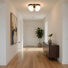 Плафон БЕРЛИН, черен/бял, 4xE27