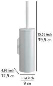 Бяла самозалепваща четка за тоалетна от неръждаема стомана Orea – Wenko