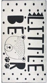 Черно-бял детски килим подходящ за пране 160x230 cm Little Bear – Vitaus