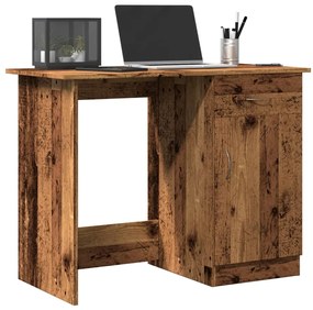 855954 vidaXL Бюро, старо дърво, 100x50x76 см, инженерно дърво