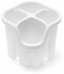 Бяла пластмасова тавичка за сушене за прибори 14x14 cm Signature – Addis