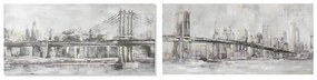 Картина DKD Home Decor Пластно New York (2 pcs) (150 x 3.8 x 70 cm)