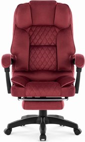 HC-1031 Ергономичен офисен стол с подложка за крака – бордо