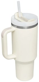 Кремав термос със сламка от неръждаема стомана 1,18 l Quencher H2.0 FlowState Tumbler Cream – Stanley