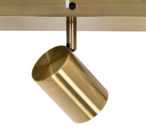 Модерна таванна лампа бронз 3-светлина регулируема правоъгълна - Jeana