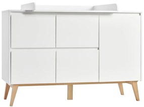 Бял детски скрин , 148 x 92 cm Swing - Pinio