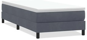 3315862 vidaXL Боксспринг легло без матрак, тъмносиво, 100x220 см, кадифе