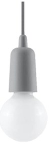 Сива висяща лампа ø 5 cm Rene - Sollux