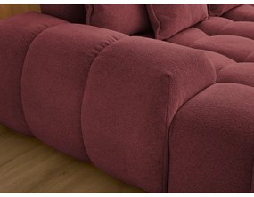 Бордо шенилов сгъваем/с място за съхранение ъглов диван (десен ъгъл/U форма) Everest – Bobochic Paris