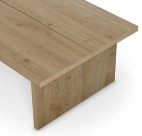 Масичка за кафе с дъбов плот в естествен цвят 70x120 cm Loana – Marckeric