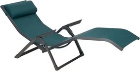 Сгъваем шезлонг Hesperide Decima, Алуминий - Синьо-зелен/Графит