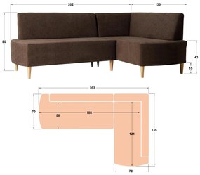 Ъглов диван Берн