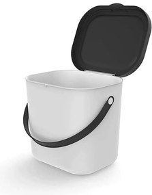 Бял контейнер за компостируеми отпадъци 6 L Albula - Rotho