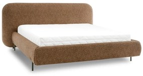Двойно легло тапицирано с място за съхранение и включена подматрачна рамка в цвят жълта охра 160x200 cm Pointt – ELTAP