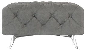 Сива кадифена табуретка Chelsea – Ropez