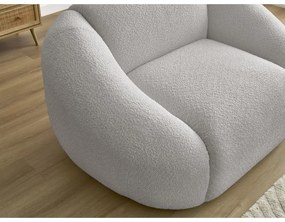 Светлосиво кресло от букле Tina – Bobochic Paris