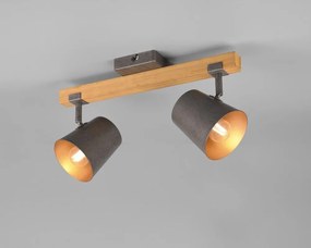 Прожектор в тъмносив и естествен цвят 14x42 cm Bell – Trio