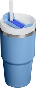 Син термос със сламка от неръждаема стомана 600 ml Quencher H2.O FlowState™ Tumbler Blue Sky – Stanley