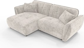 Бежов шенилов ъглов диван (ляв ъгъл) Nelia – Ropez