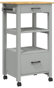 376083 vidaXL Кухненска количка "MONZA" 48x40x88,5 см борово дърво масив
