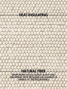 Кремав ръчно изработен вълнен кръгъл килим ø 200 cm Richmond Diana – Ted Baker