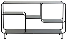 Черна метална етажерка за книги 141x81,5 cm Winston - Light &amp; Living