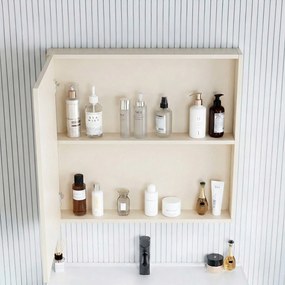 Комплект мебели за баня с мивка River 60cm Creme