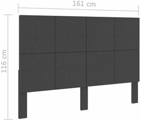 Табла за спалня тъмносива текстил 160x200 см Tymon