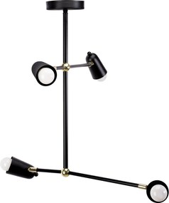Лампа APP1708-4CP BLACK + GOLD