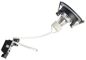 Комплект от 6 модерни вградени спота черни кръгли IP44 - Xena