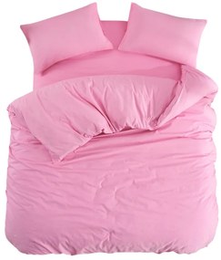 Розово единично удължено спално бельо с включен долен чаршаф 3 части 160x220 cm Classic – Mila Home
