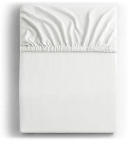 Бял еластичен чаршаф от джърси 200x200 cm Amber – DecoKing