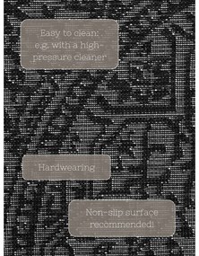 Черно-бял кръгъл килим за открито и закрито ø 160 cm Duet Kona – NORTHRUGS