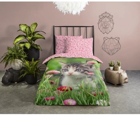 Памучно детско спално бельо за единично легло 140x200 cm - Good Morning