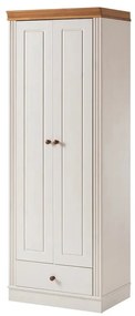 Бял гардероб от масивен бор 65x180 cm Anita – Støraa
