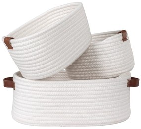 Текстилни кошници в комплект от 3 бр. за баня 35x25x13 cm Jarana – House Nordic